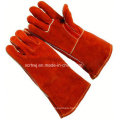 Guantes de soldadura de 14&#39;&#39;with Kevlar, Guantes de soldadura de cuero de vaca Supplier, Guantes de soldadura fabricante, Guantes de trabajo de cuero para el uso de soldador